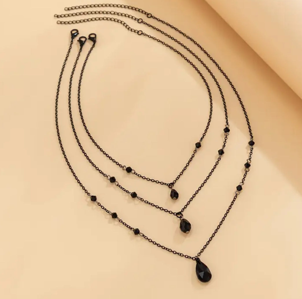 3 Pc Gothic Layered Necklace