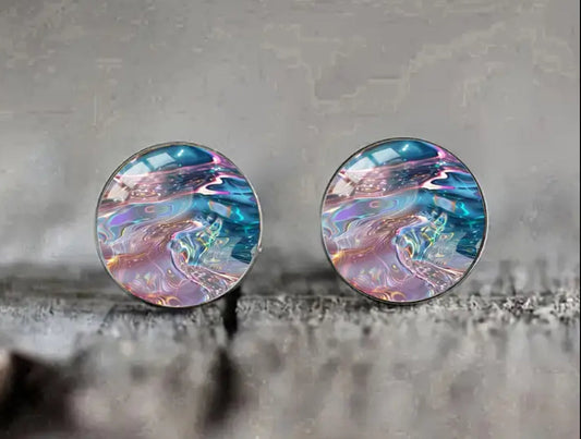 Marble Color #2 Stud Earrings