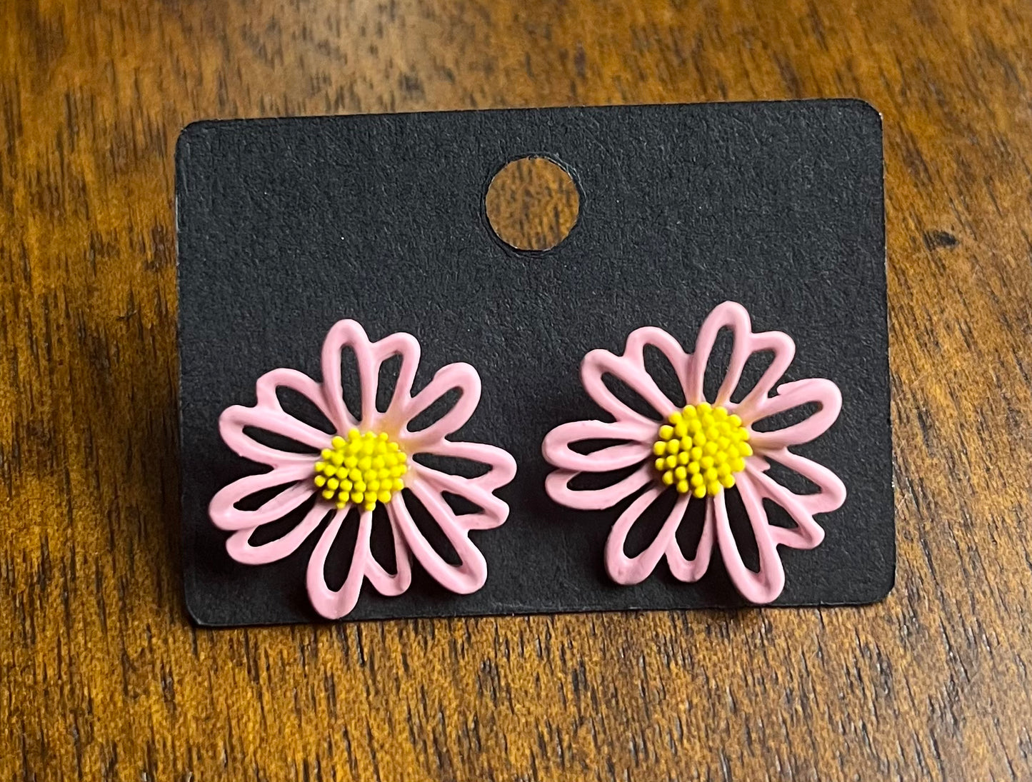Pink Daisy Studs