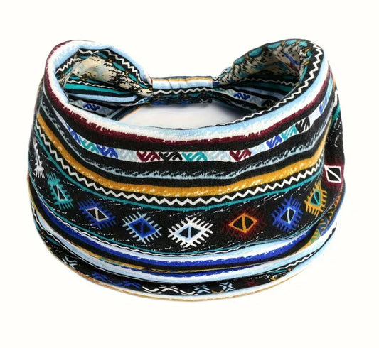Multicolor Wide Stretchy Headband Pattern 3