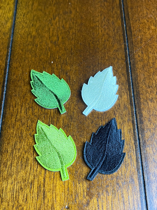 4 Piece Leaf Embroidery Patch Iron On