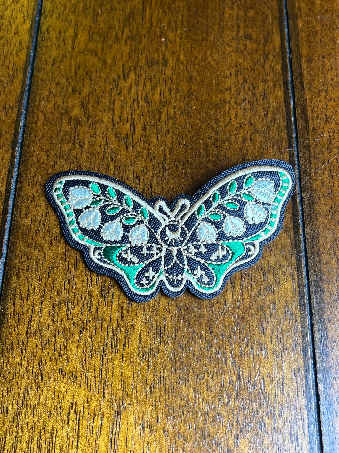 Moth Embroidered Iron On Patch