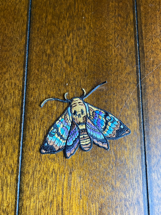 Colorful Moth Embroidered Iron on Patch
