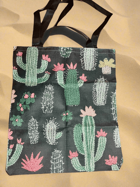 Cactus Double Sided Print Tote Bag - Shear Xcitement Boutique