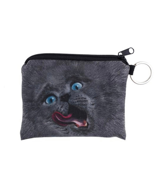 Lick Me Cat Graphic Print Coin Purse