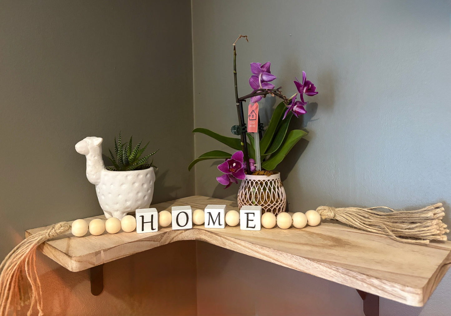 Rustic Wooden Beaded Home Wreathe - Shear Xcitement Boutique